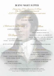 Burns Night Supper - Saturday 25th January