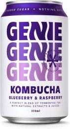 SINGLE CAN - Genie Blueberry & Raspberry Kombucha 330ml